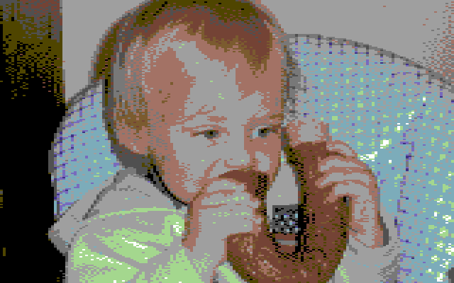 marcus eating sausage